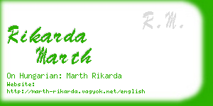 rikarda marth business card